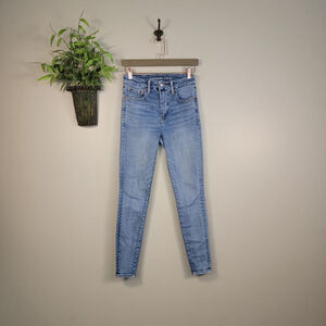 American Eagle Skinny Jeans Luxe Super Hi Rise Jegging Medium Wash Stretch AE 2